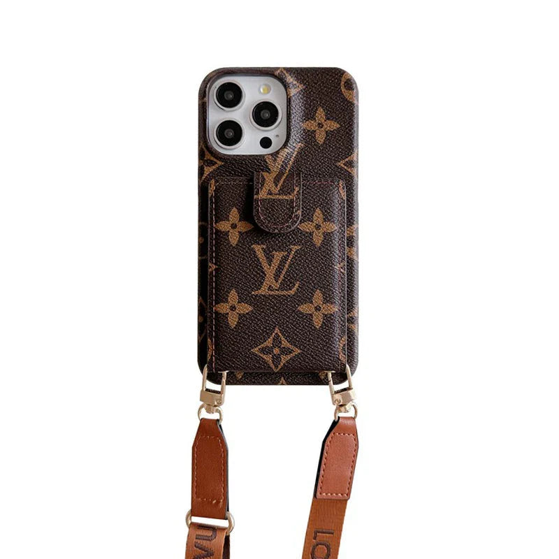 Luxury Monogram Crossbody Wallet Case