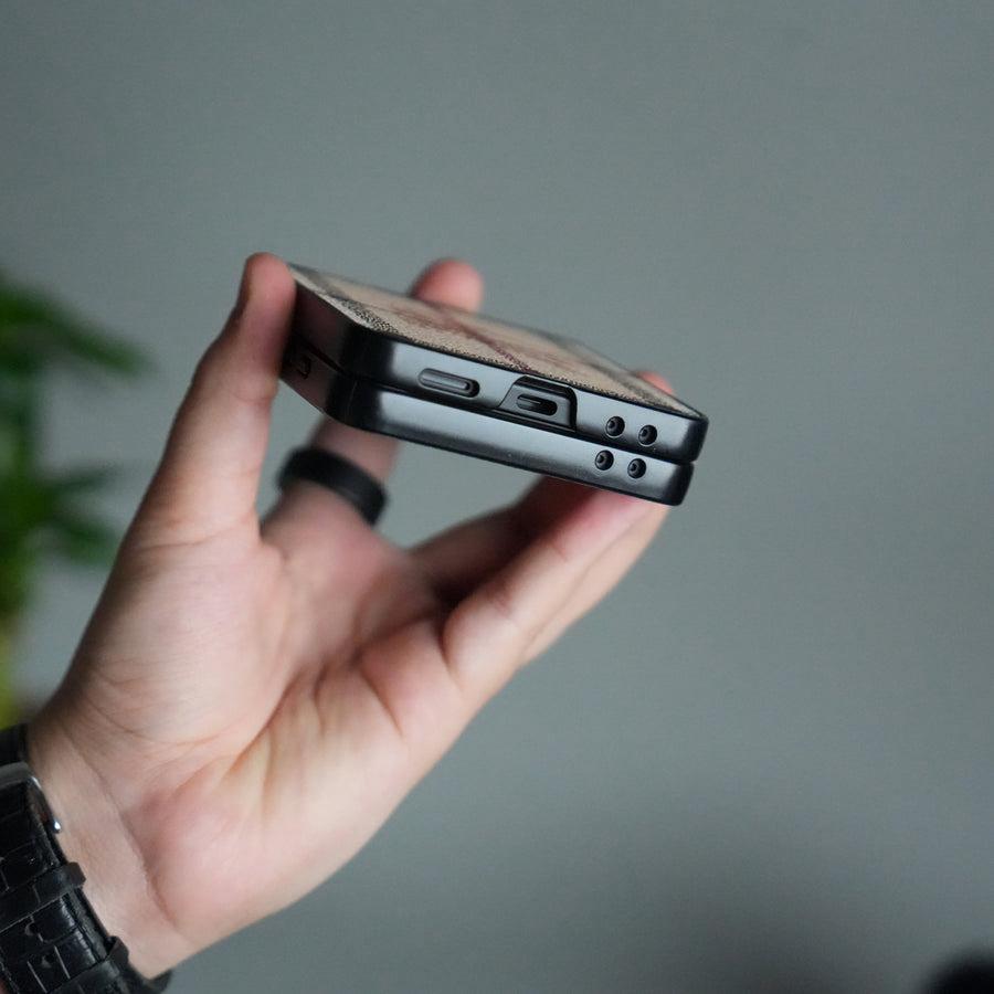 Classic Checkered Leather Case