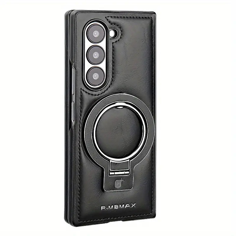 Leather Magnetic Ring Case for Galaxy Z Fold