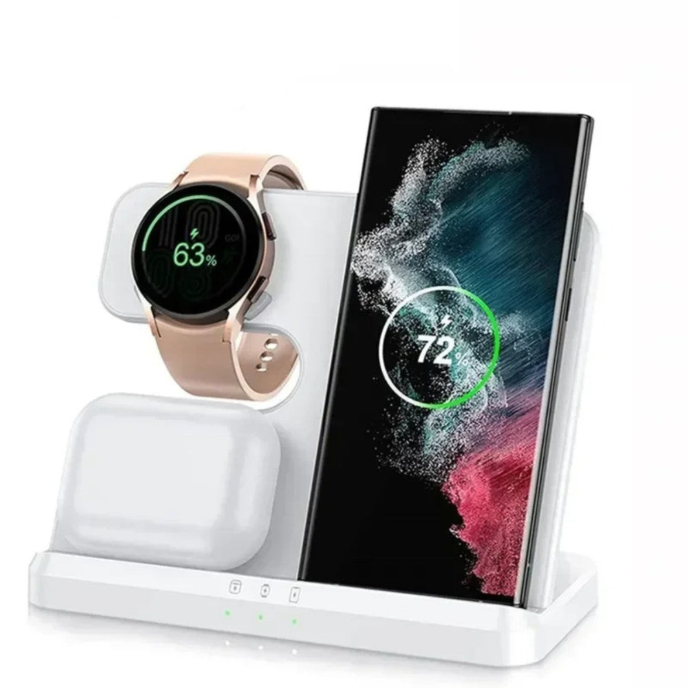 3 In 1 Wireless Charger Stand Fast Charging Dock Station