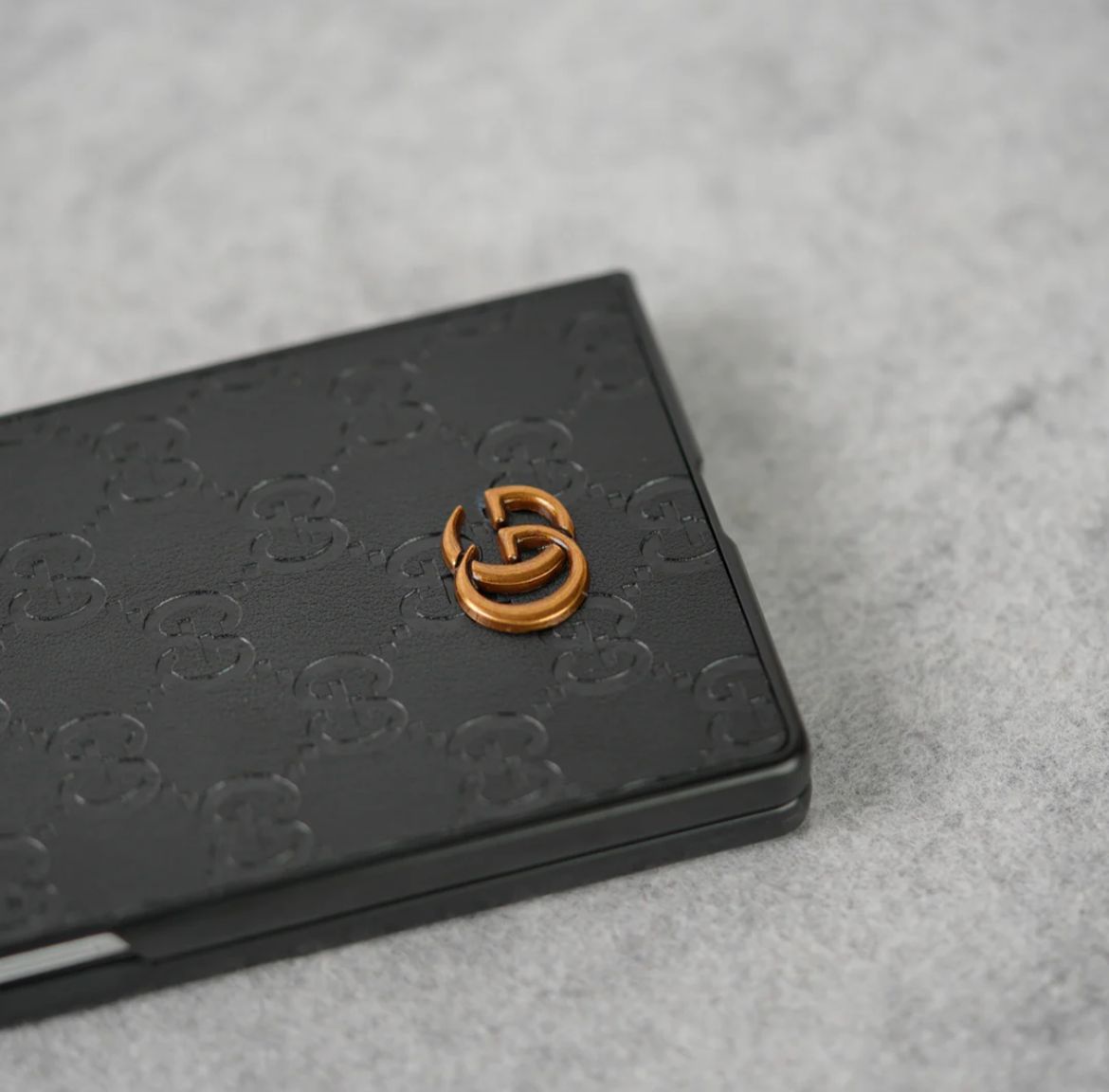 Luxury Black Leather Case for Galaxy Z Fold – Elegant Protection