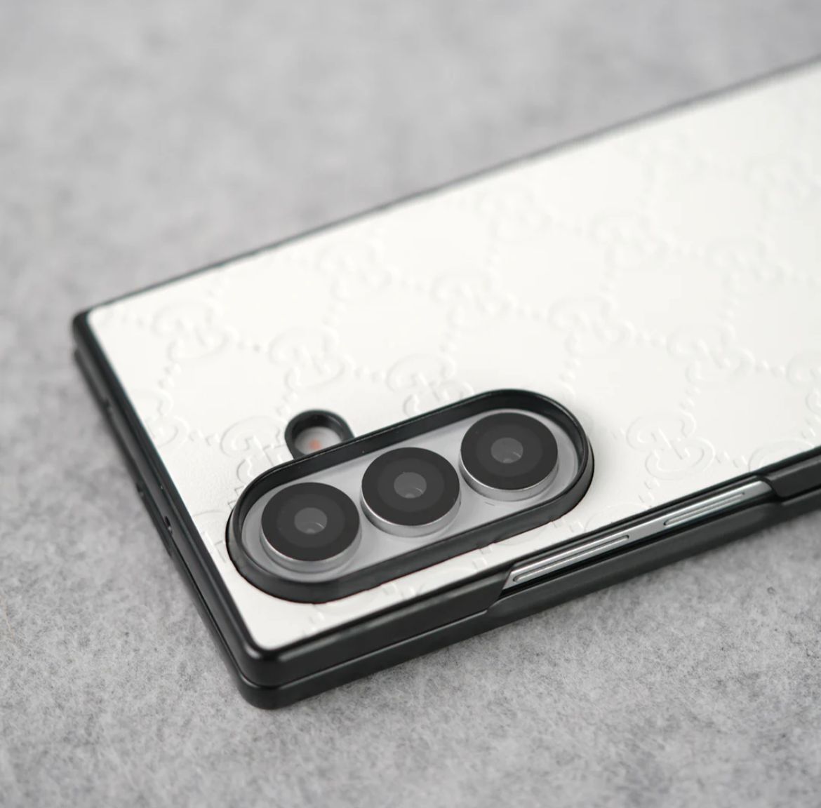 Luxury Black Leather Case for Galaxy Z Fold – Elegant Protection