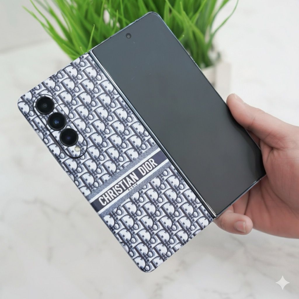 Parisian Pattern Leather Case for Z Fold – Couture Edition