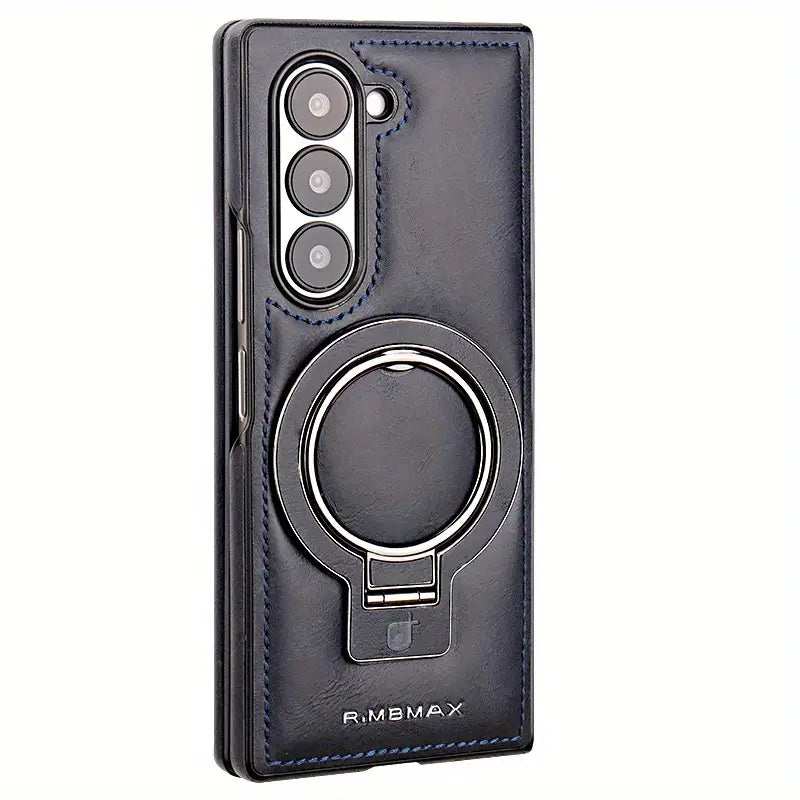 Leather Magnetic Ring Case for Galaxy Z Fold
