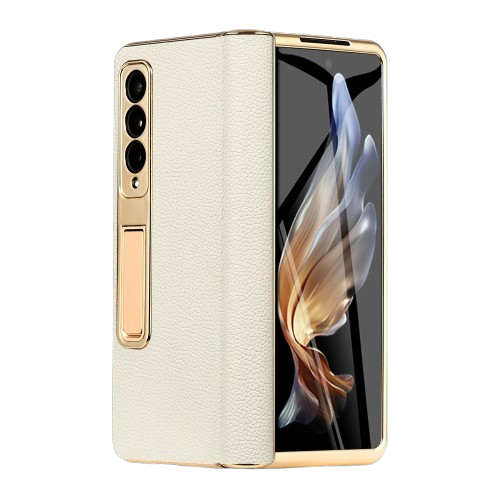 Plating Magnetic Hinge Stand Back Cover with Mirror Film