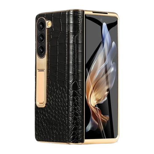 Plating Magnetic Hinge Stand Back Cover with Mirror Film