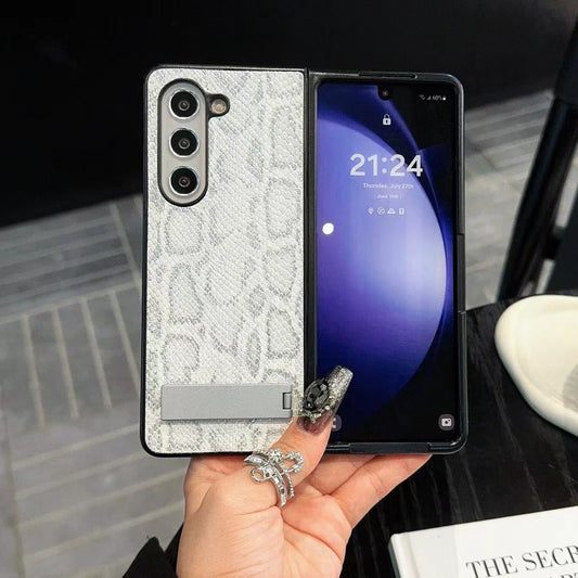 Luxury Textured Leather Case with Kickstand