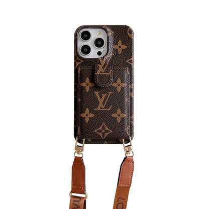 Luxury Monogram Crossbody Wallet Case