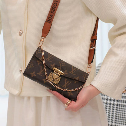 Luxury Monogram Crossbody Wallet Case