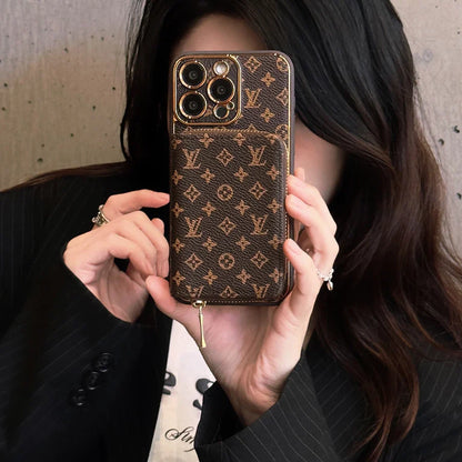 Premium Wallet Phone Case with Zipper Pocket