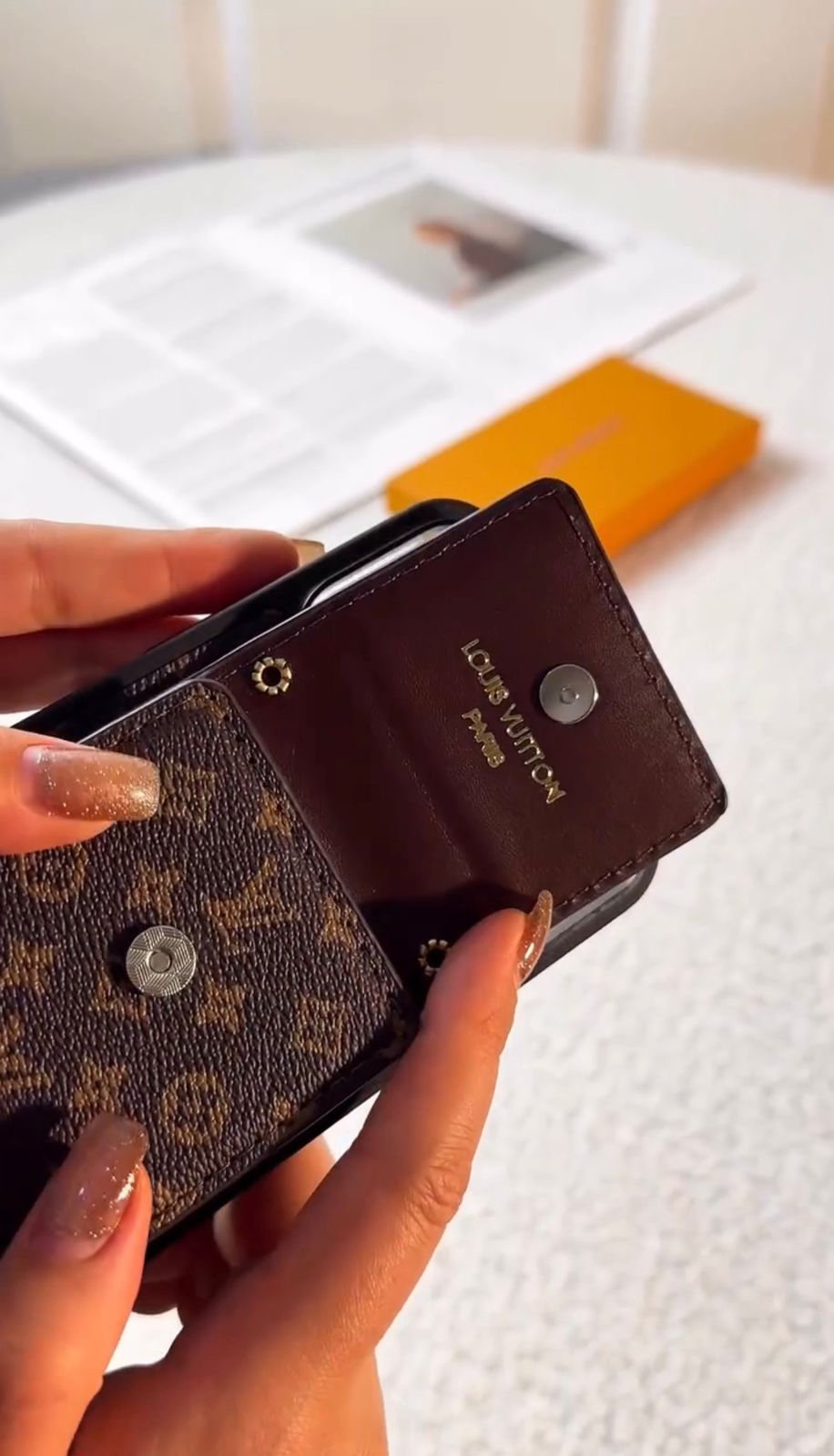 Elegant Wallet Phone Case with Lanyard