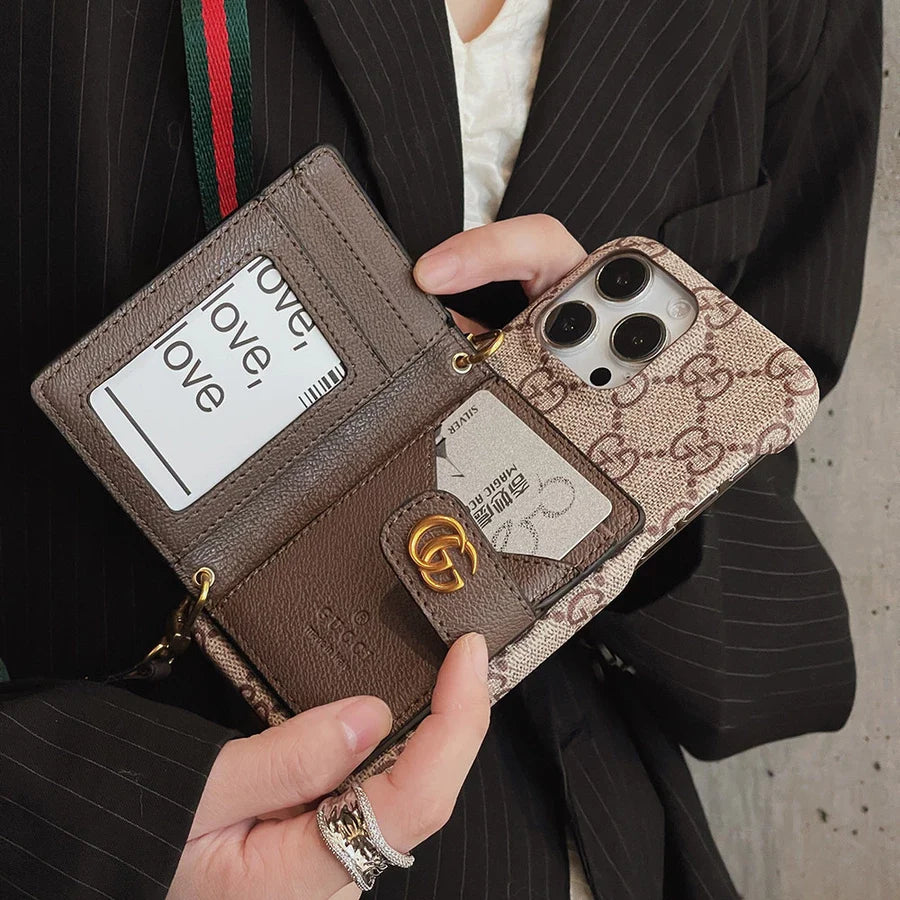 Wallet Phone Case with Strap