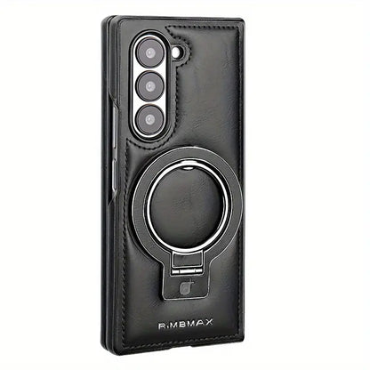 Leather Magnetic Ring Case for Galaxy Z Fold