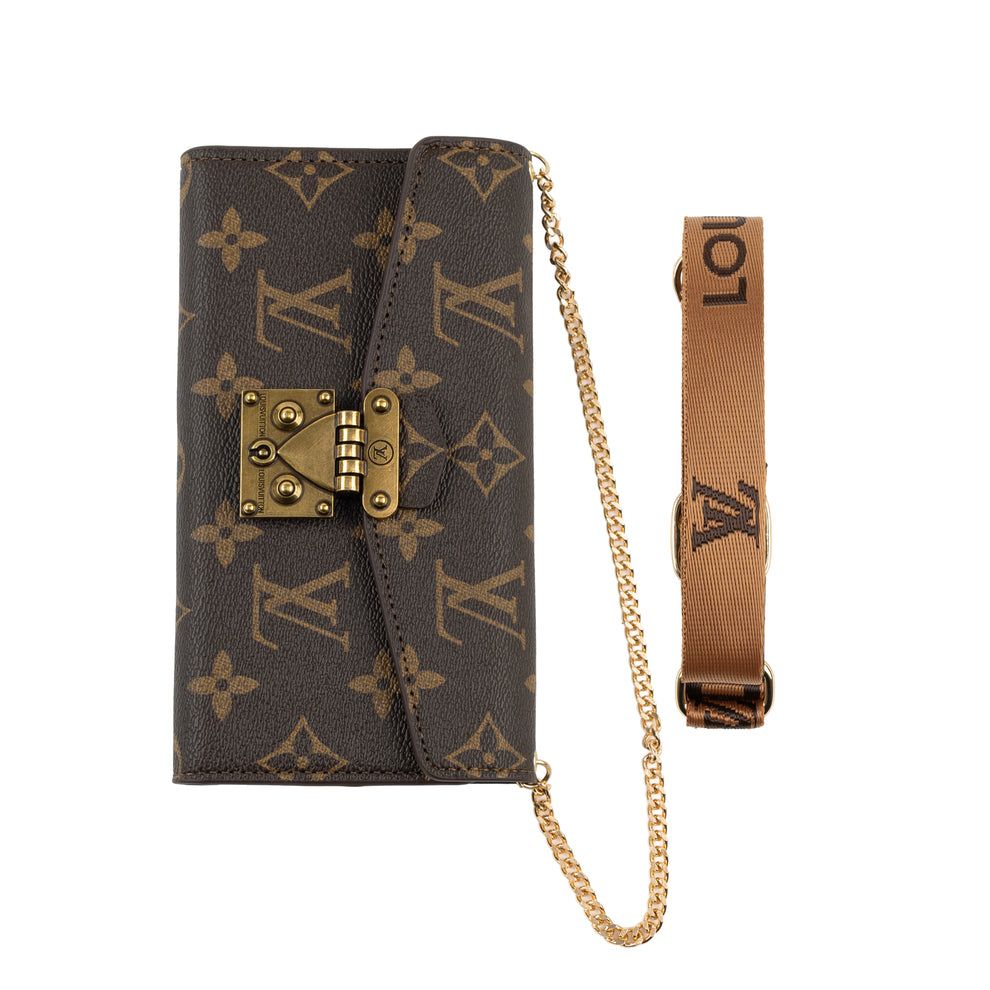 Luxury Monogram Crossbody Wallet Case