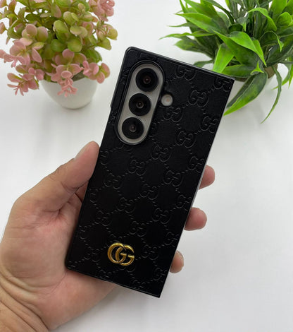 Luxury Black Leather Case for Galaxy Z Fold – Elegant Protection