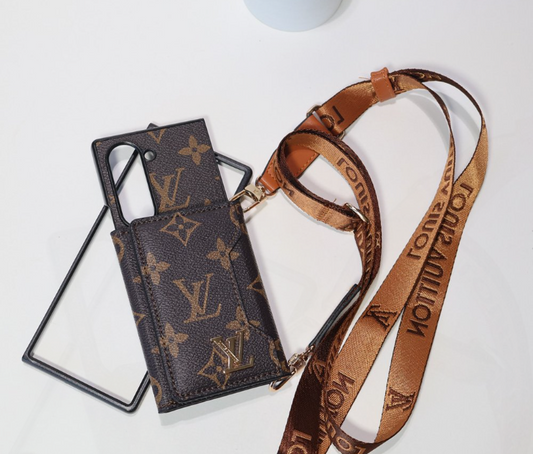 Luxury Monogram Crossbody Wallet Case