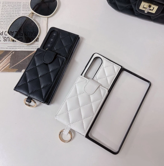 Luxury Leather Flip Wallet Case For Z Fold