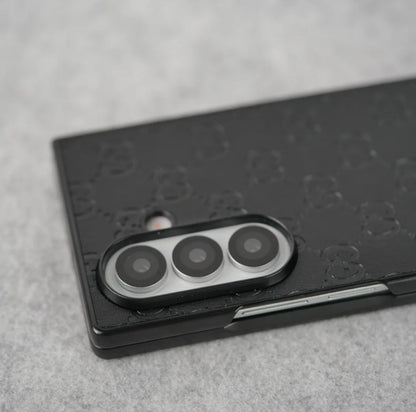 Luxury Black Leather Case for Galaxy Z Fold – Elegant Protection