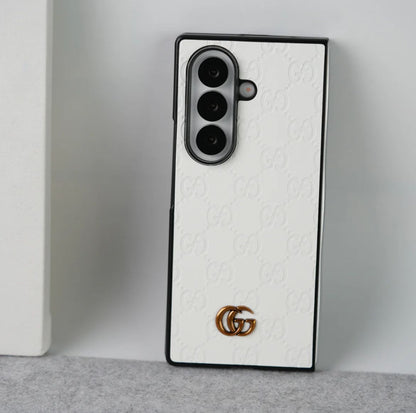 Luxury Black Leather Case for Galaxy Z Fold – Elegant Protection