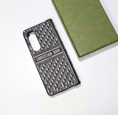 Elegant Fabric Pattern Case for Galaxy Z Fold – Haute Couture Style