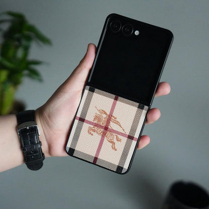 Classic Checkered Leather Case