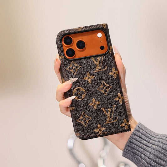 Luxury Monogram Wallet Case with Gold Chain