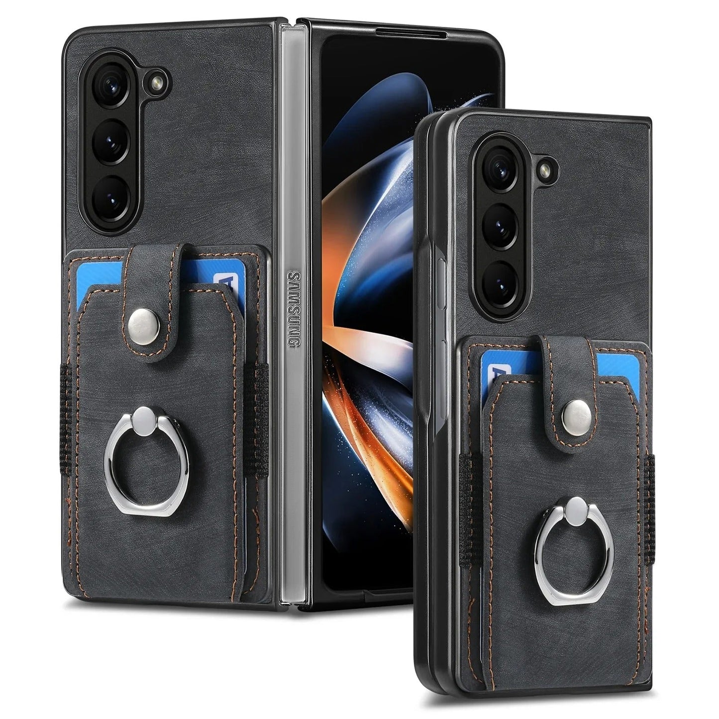 Ring Wallet Case with Card Holder Phone Case