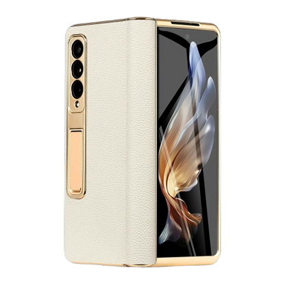 Plating Magnetic Hinge Stand Back Cover with Mirror Film