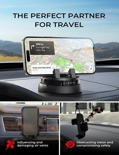 360 Rotation Dashboard Mobile Phone Holder