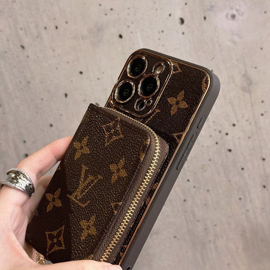Premium Wallet Phone Case with Zipper Pocket